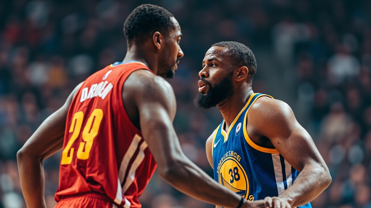 NBA比赛全景与球员位置示意